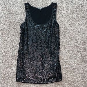Express sequin tank top